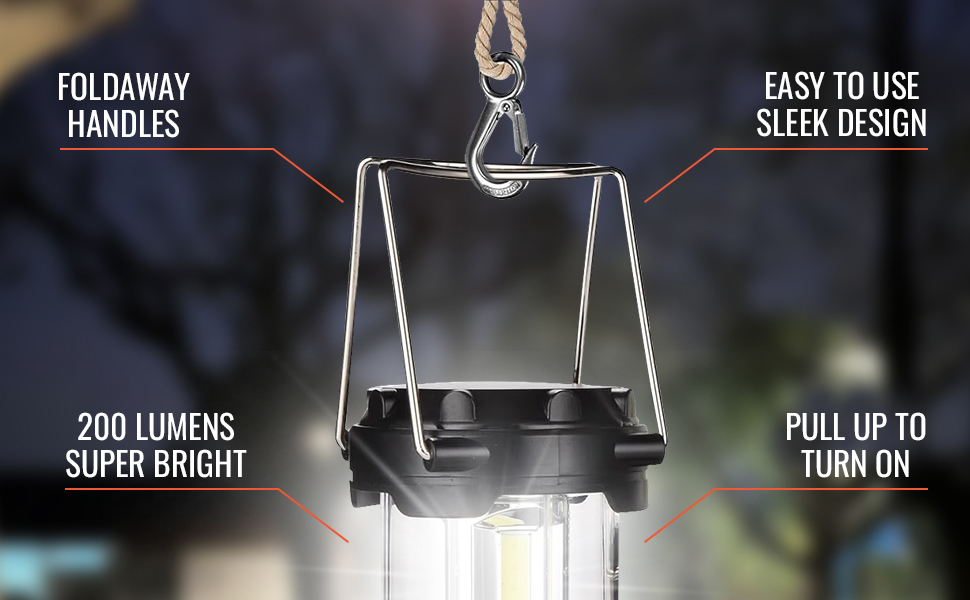 360 bright LED lantern battery operated camping lantern rechargeable tent light emergency light