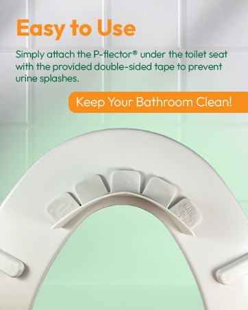 easy to use double sided tape prevent urine splashes urine deflector p-flector bathroom clean