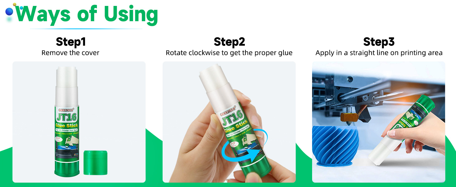 long lasting printing glue ways using
