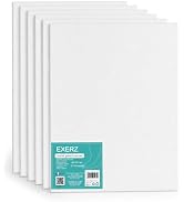 Exerz 12x16in / 30x40cm Canvas Panels 0.12inch / 3mm 6pcs - Canvas Board 100% Cotton 280gsm/ Blan...