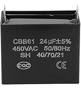 CBB61 Starting Capacitor Generator 450V AC 24uF 50/60Hz for 400/350/300/250VAC UL/RU Listed Start...