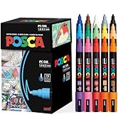 Posca Paint Art Markers, Set of 15 5M Medium Acrylic Markers with Reversible Tips, Artist Recomme...