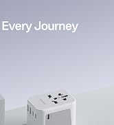 European Travel Plug Adapter, TESSAN International Power Plug with 2 USB Ports, Type C Outlet Ada...