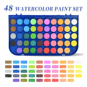 48 color watercolor painting set