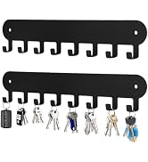 Suzurana 2 Pack Key Holder for Wall,Key Hooks with 8 Hooks,Key Rack for Wall No Drill for Living ...