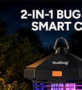 Buzbug 2-in-1 LED Bug Zapper Indoor Outdoor with Smart Control, Up to 50000H LED Bulbs, 3800V Hig...