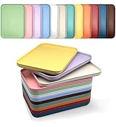 Slomg 24 Pack Plastic Art Craft Trays, Multicolor Activity Sensory Sand Puzzle Sorting Trays for ...