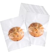 Prembag 100 Pcs 4x6 Matte Cookie Bags for Gift Giving, Heat Seal Cellophane Bags for Cookies, Fro...