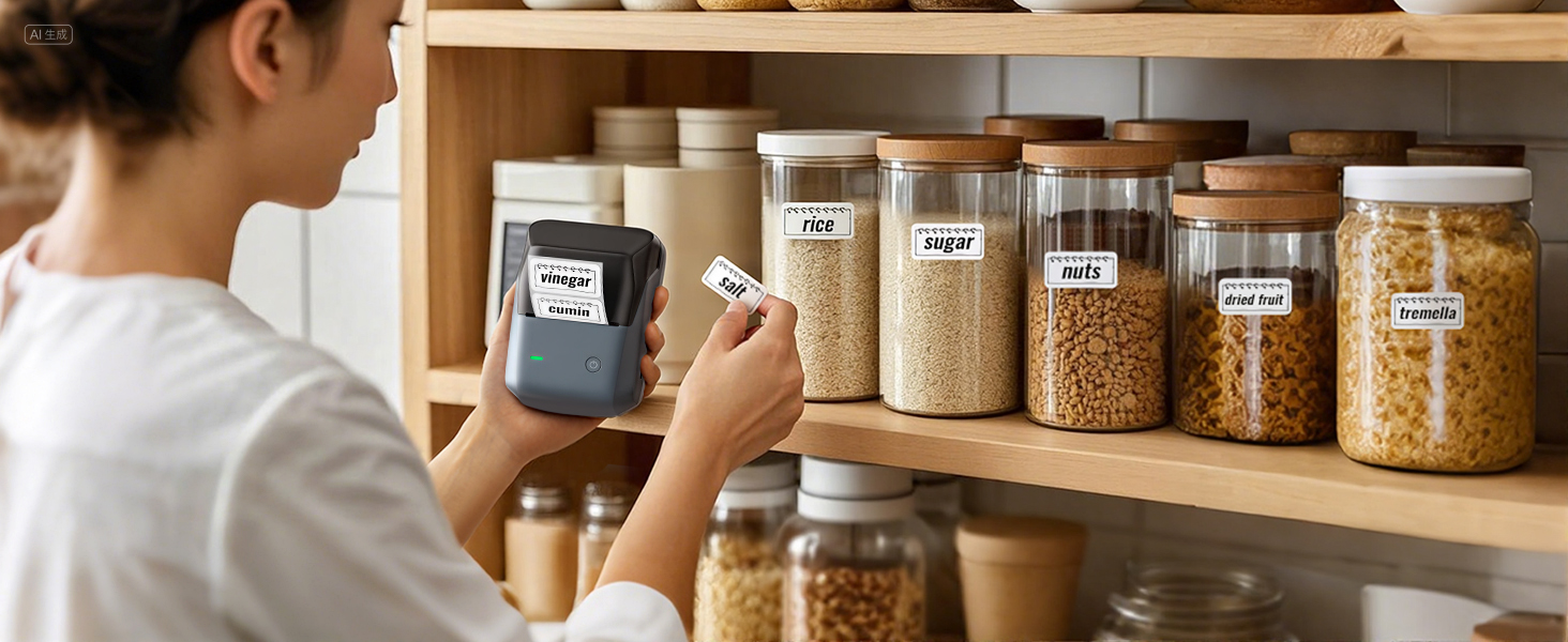 NIIMBOT B1 Pro Label Maker for Kitchen Jar