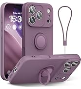 ABITKU for iPhone 17 Pro Case 6.3'', Ring Stand Silicone Slim Design (with Wrist Strap), Magnetic...