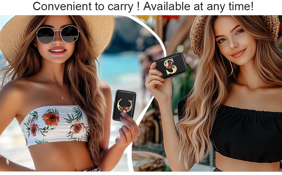 slim hard card holder travel wallet