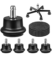 Bell Glides Replacement Office Chair, Caster Wheels Stopper Chair Feet with Separate Self Adhesiv...
