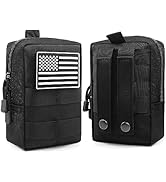 2 Pack Molle Pouches, Tactical Molle Pouch Vest Pouch Cell Phone Holster Belt Pouch Waist Bag Pac...