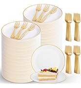 Festiva 400Pcs Gold Dessert Plates 6.3