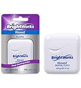 BrightWorks Dental Floss Waxed No Flavor - 100 Yards (Pack of 4)