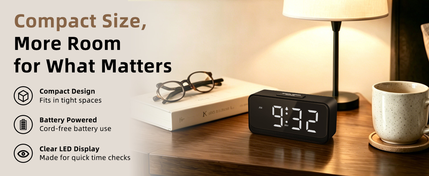 battery operated alarm clock