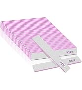 25pcs Nail Files 80 Grit, BLESWIN 80/80 Grit Nail Files, Jumbo Nail Files for Acrylic Nail, Doubl...