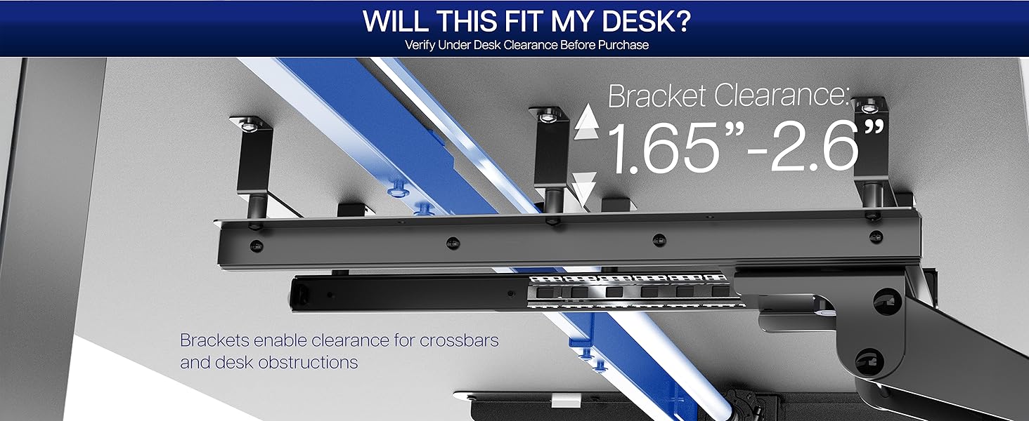 Under desk keyboard tray slide out Keyboard tray pull out Keyboard desk attachment wrist rest
