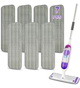 7 Pack Reusable Mop Pads for Swiffer PowerMop -MEXERRIS Microfiber Mops Refill Wet Mop Pads Washa...