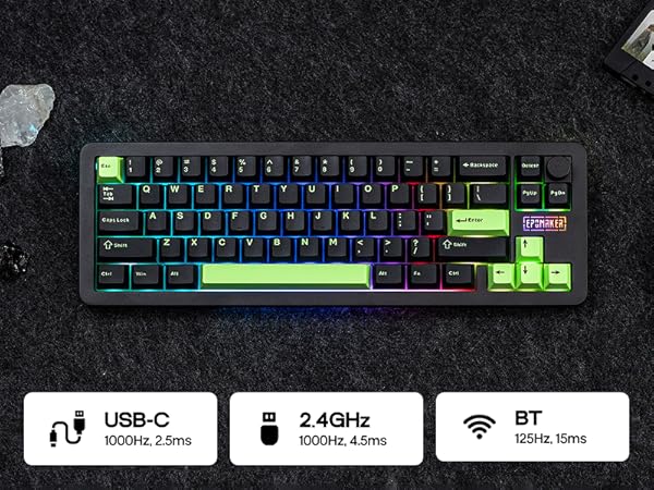 Galaxy68 Wireless Mechanical Keyboard in Aluminum with QMK/VIA Support