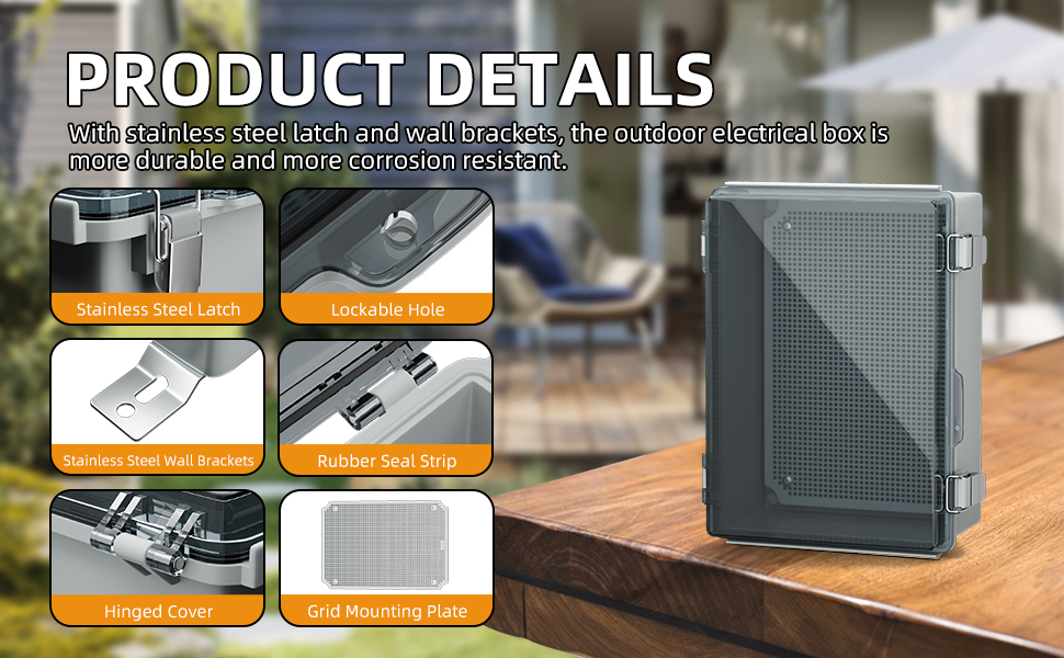 outdoor electrical box waterproof box for electronics outside