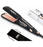 Pulla Hair Straightener - 2.0 Inch Titanium Infrared Flat Iron with Ceramic Coating, 25s Rapid He...