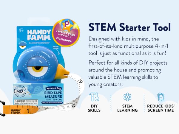 Kids tape measure, educational measuring tools, animal-shaped measuring tape