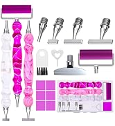 ZYNYXY 17PCS Ergonomic Diamond Art Pen Kits, with Multifunctional Metal Stainless Steel Screw Thi...