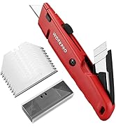 WORKPRO Retractable Utility Knife with Extra Blade Storage, Quick-Change Box Cutter with Twine Cu...