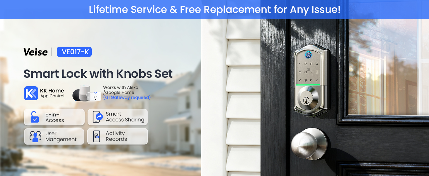 Smart Lock with Knobs Set