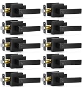 Sopoby 10 Pack Matte Black Door Handles Privacy Door Levers