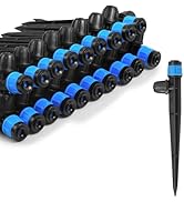 Adjustable Drip Irrigation Drippers Vortex: 20PK Fan Shape Water Flow Bubbler Stake Irrigation Em...