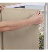 Blackout Curtains Stick On Self Adhesive Black out Thermal Insulation Polyester No Drill Temporar...