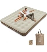 Naturehike California King Air Mattresses with Rechargeable Built-in Pump, Inflatable Mattress, P...