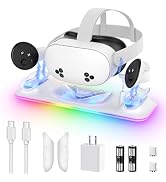 Charging Dock for Meta Quest 3S/Quest 3, Kinwin PD 18W Fast Charging Station for Oculus 3S Access...