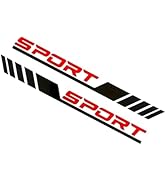 Hugwits 2 PCS Sport Letter Car Stickers, 22.83" x 5.08" Waterproof Auto Body Stripe Decals, Perso...