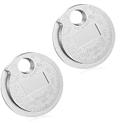 NYTKL 2PCS Spark Plug Measuring Tool, Wire Spark Plug Gap Gauge Scaled from 0.020 to 0.100 Inch, ...