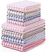 Homaxy Kitchen Towels and Dishcloths Set, 16 x 25 and 12 x 12 Inches, Set of 8 Cotton Terry Kitch...