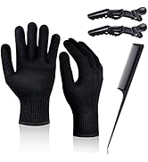IKOCO Heat Gloves for Hair Styling, 2Pcs Curling Iron Gloves Heat Proof Glove Mitts for Hair Styl...
