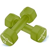 Fitness Republic Neoprene Dumbbell Set of 2, Non-Slip, Hex Shape, Free Weights Set for Muscle Ton...