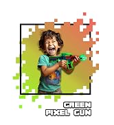 Windy City Novelties LED Light up Pixel Gamers Toy Gun for Kids