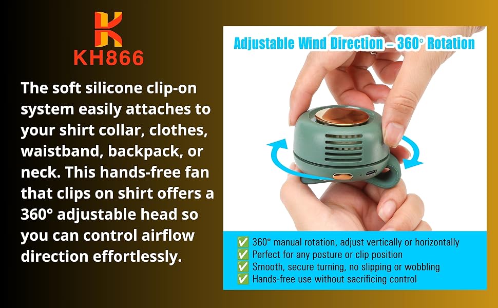 Portable Rechargeable Mini Whirlwind Fan