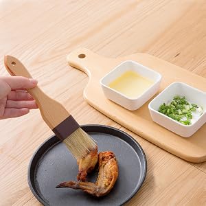 Saizone Pastry Brush Natural Bristle Basting Brush
