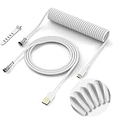 Womier Coiled Keyboard Cable - Detachable Aviator Coiled Cable for Mechanical Gaming Keyboard, Ty...