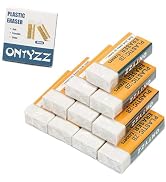 ONTYZZ 10 Pcs Soft Art Erasers - Large White Erasers for Office, Writing, Drawing