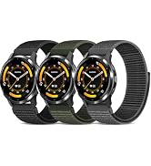 Nylon Compatible with Garmin Venu 3 Venu 2 Watch Band Venu 4 45mm, 22mm Adjustable Farbic Hook&Lo...