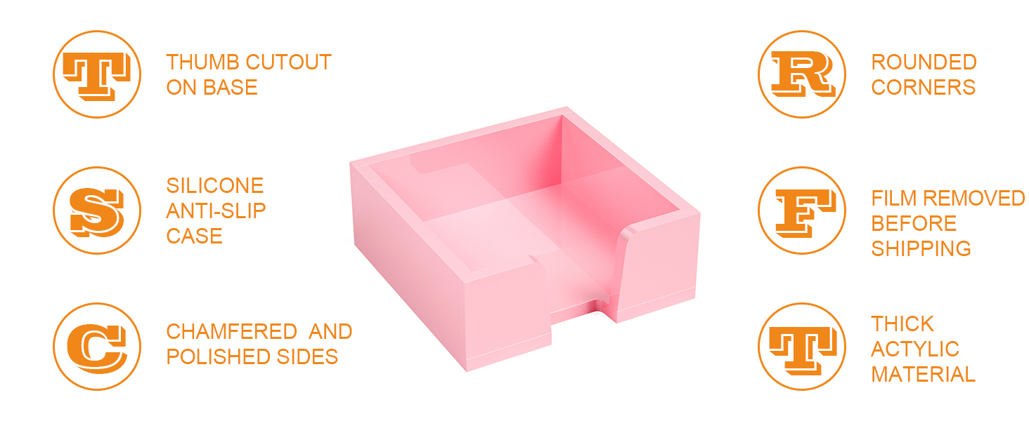 post it holder for desk pink