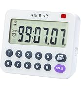 AIMILAR Magnetic Digital Kitchen Timer with Direct Numerical Keypad, Loud Alarm - 99Hr Countdown ...