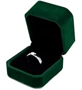 WisePoint Velvet Ring Box, Velvet Wedding Ring Box Ring Holder with Double Slots for Wedding, Ele...