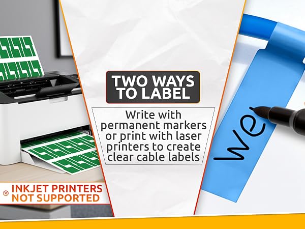 waterproof labels wire label maker paper tags with wire labeling tape write on